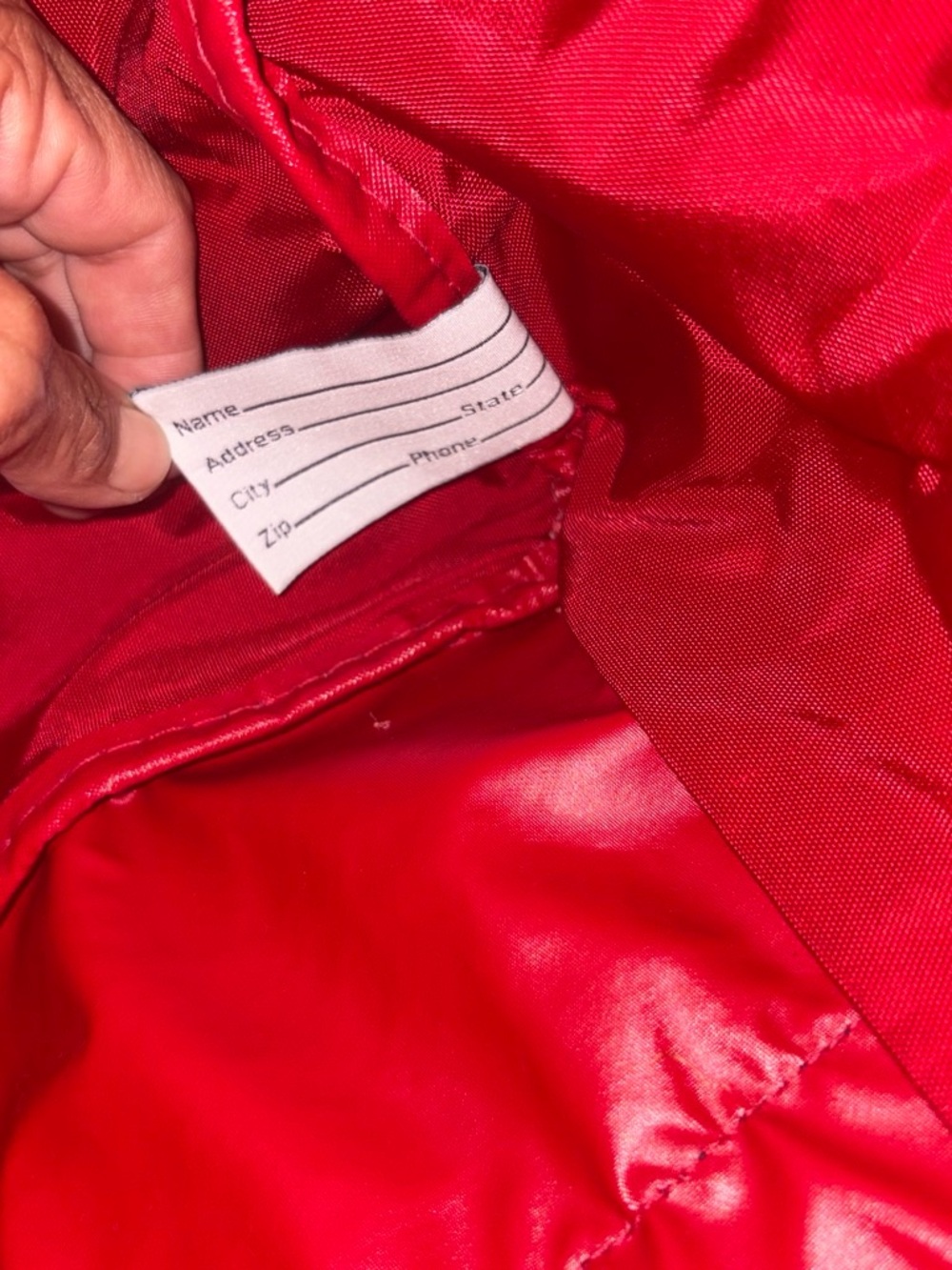 Vintage 80s Lands' End Duffle Bag Red - Picture 10 of 13